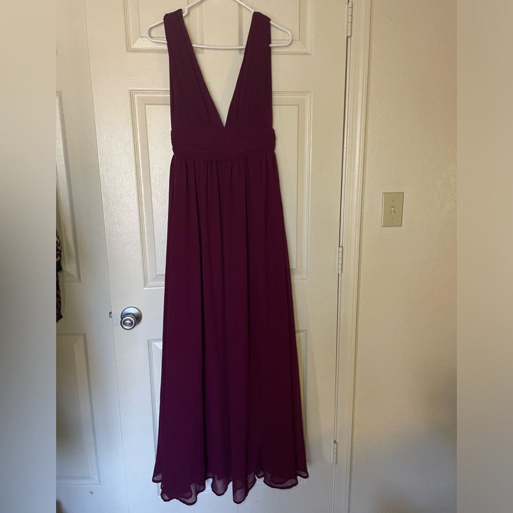 Lulus Heavenly Hues Burgundy gown Size S